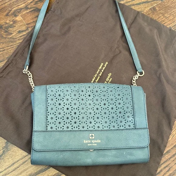 Kate Spade crossbody eyelet purse navy